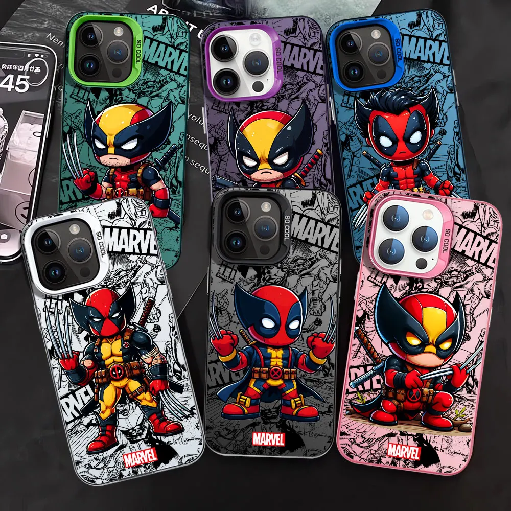 Coque souple de luxe Marvel DeadPool Wolverine, coque pour iPhone 13, 11 Pro Max, X, XS Max, 14 Pro, 15 Plus, Poly 12 Pro, 12 Pro Max