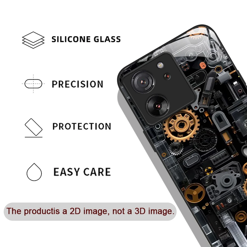 Creative Mechanical Circuit Board Glass Phone Case for Motorola Moto G85 G84 G75 G55 G24 Edge 50 Fusion 40 Neo 30 Pro Hard Cover