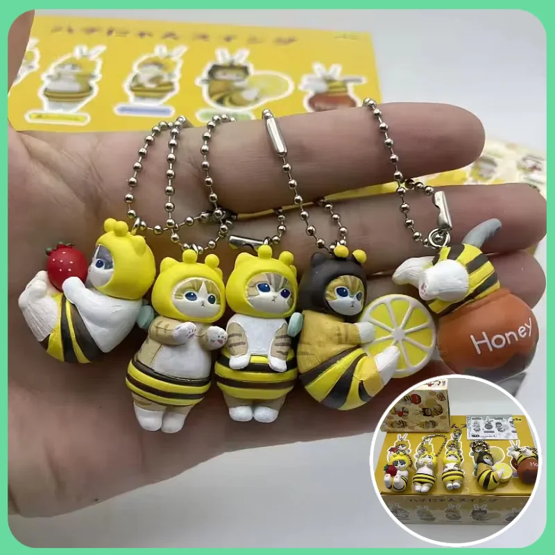 

New Mofusand Bee Shaped Blind Box Twisted Egg Bee Cat Anime Figure Ornament Cute Doll Handmade Model Decor Toy Birthday Gift
