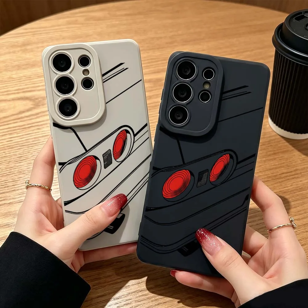 Cartoon Car Rear Light Phone Case For Samsung Galaxy S26 S25 S24 S23 S22 S21 S20 Ultra Plus A15 A35 A54 A55 Soft Cover
