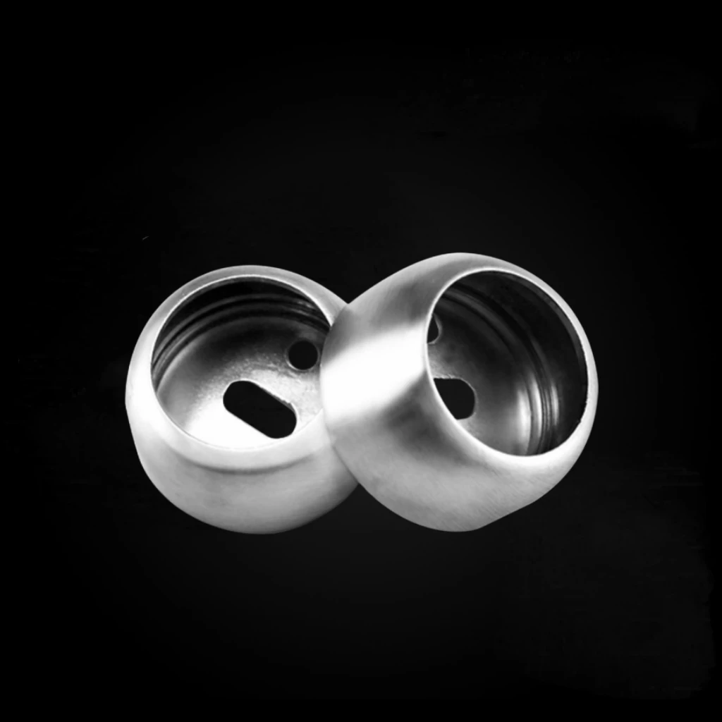 2 Pieces Stainless Steel Spherical Flange Seat With Inside Diameter 20mm/23mm/26mm Suitable for Wardrobe Round Tube Seat