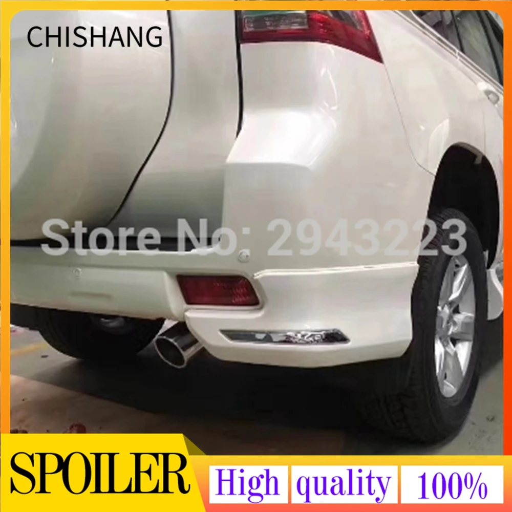 

For Toyota Cruiser Prado FJ150 2014-2017 High Quality White Color Rear Corner Bumper Skid Lip Protector Guard Covers 2Pcs/set