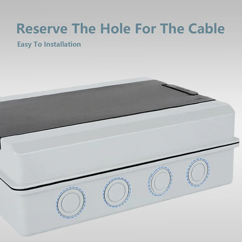 HT-5/8/12/15/18/24 Plastic Distribution Box Waterproof MCB Box Panel Installation Distribution Box Waterproof Junction Box image 5