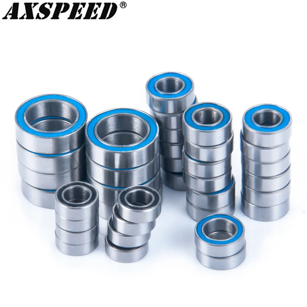 AXSPEED 36PCS Ball Bearing Set for 4x4 E-Revo, Slash, Summit & Rally 1/16 RC Crawler Car Bearings Upgrade Parts