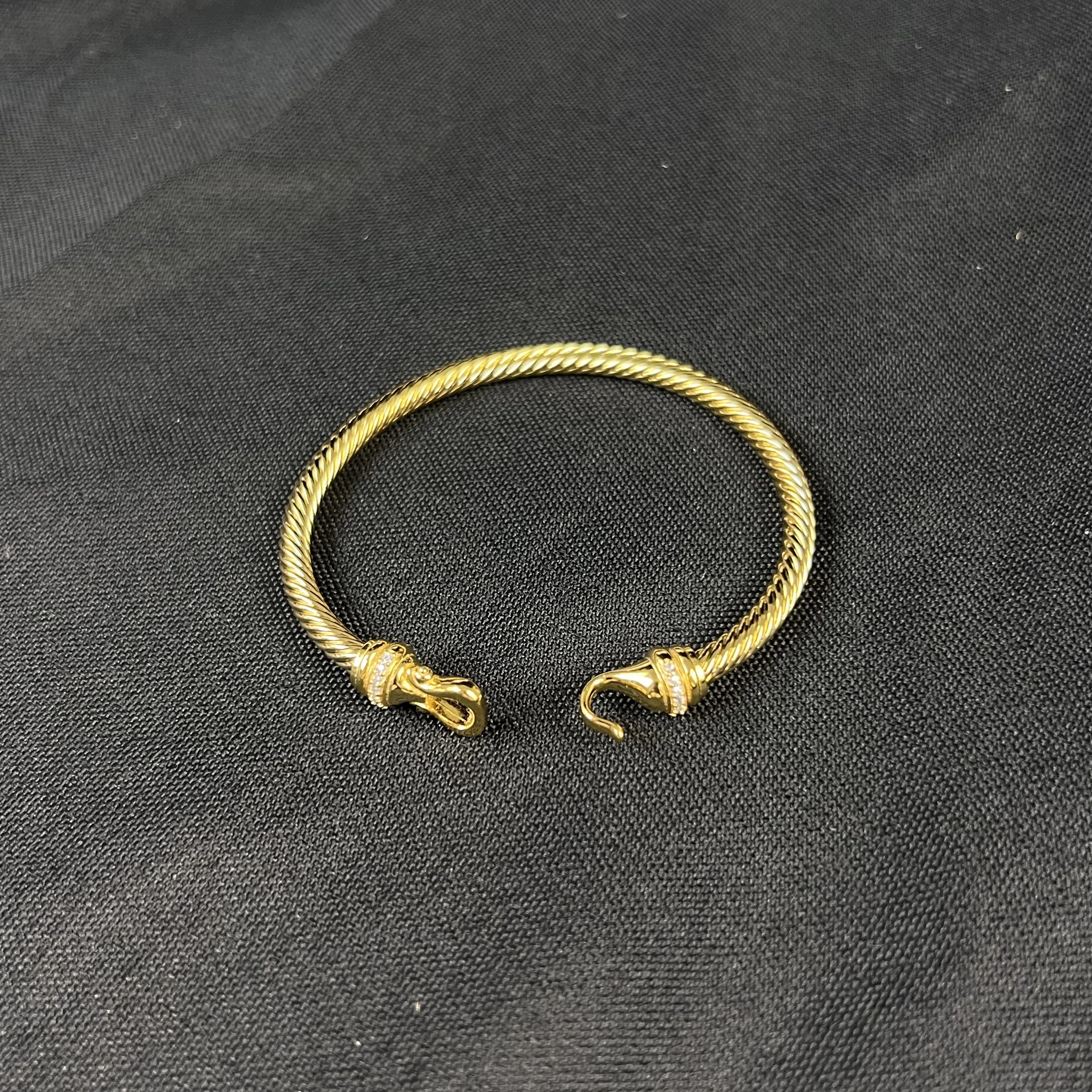 S925 فضة 2025 جديد 4 مللي متر الماس هوك سوار محايد موضة الاتجاه الرجعية الكلاسيكية شخصية فاخرة مجوهرات هدية #5