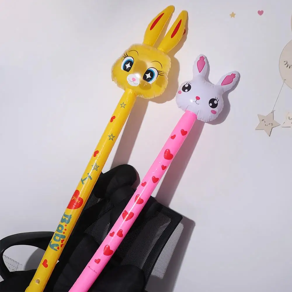 Animal Theme Inflatable Animals Stick Balloon Sticks with Sound Inflatable Toys Jungle Safari Cartoon Inflatable Hammer Sticks