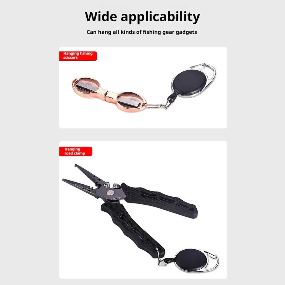 4 قطعة سلسلة المفاتيح الصيد قابل للسحب الإبداعية 360 درجة الدورية مشبك في الهواء الطلق المشي لمسافات طويلة السفر مشبك حلقة رئيسية أداة قابلة للسحب