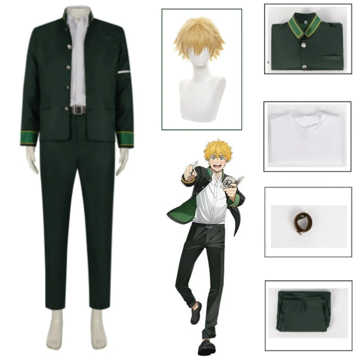 Akihiko Nirei Cosplay Costume New Anime WIND BREAKER Wig Furin High School Bofurin Uniform Jacket Coat Pants Halloween Party Cos