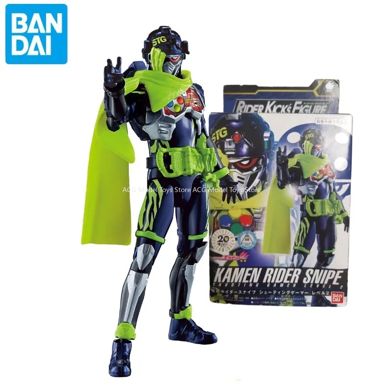 Original Bandai RIDER KICK'S FIGURE RKF Kamen Rider Snipe Shooting Gamer Level 2 Action Figure Toys Collection Model Gift