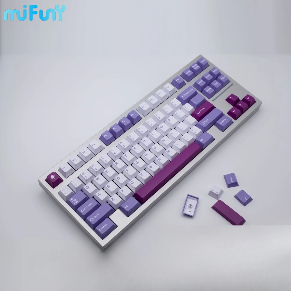 

Glorya Retro Purple Keycap Full Set 172 Keys ABS Custom Keyboard Cap Cherry Profile Key Cap for Mechanical Keyboard Accessories