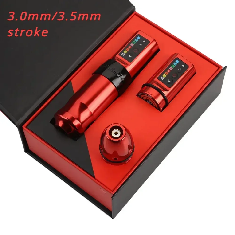 New Arrival Flux Wireless Pen Machine With RCA Adaptor Power Pen Supply Japan Coreless Motor Tattoo Pen Machine 3.0mm 3.5mm