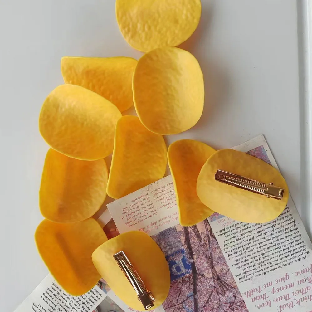 4 قطعة مضحك مقلد رقاقة البطاطس دبوس الشعر مقاطع الشعر لطيف الإبداعية ومضحك إكسسوارات الشعر للطلاب بطة بيل كليب الجانب #4