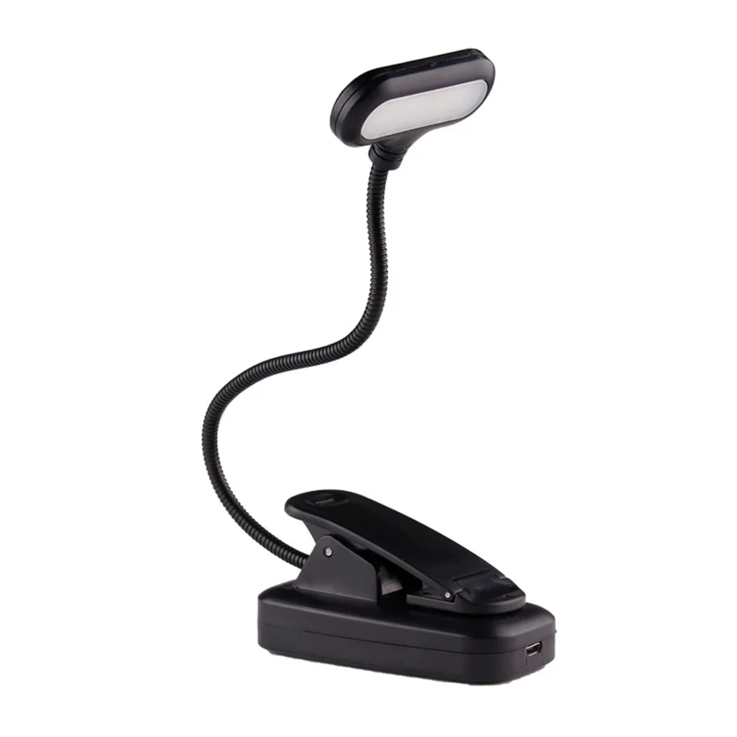 Alimentado por pilhas LED Desk Lamp, Mini Dormitory Night Light, Acessórios de Viagem Criativos, Luz do Livro, Lâmpada de Leitura, Clip Lamp, USB L, Novo