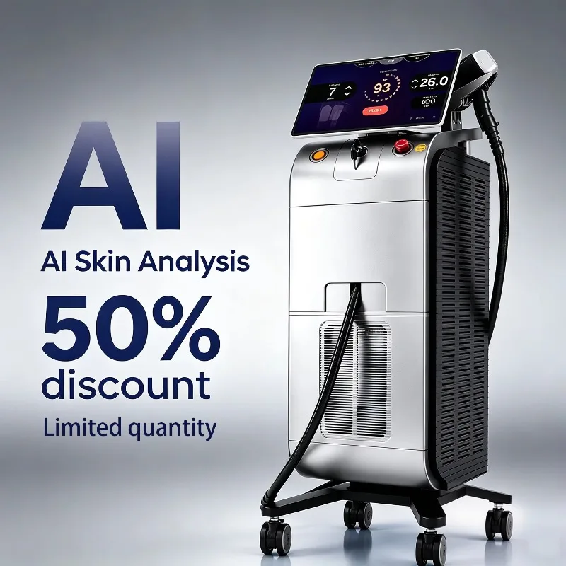 2026 Newest High Power 3 Years Warranty Diode Laser 808 nm Ice Cooling 4 Wavelength Laser Diode Laser Hair Removal Machine Price