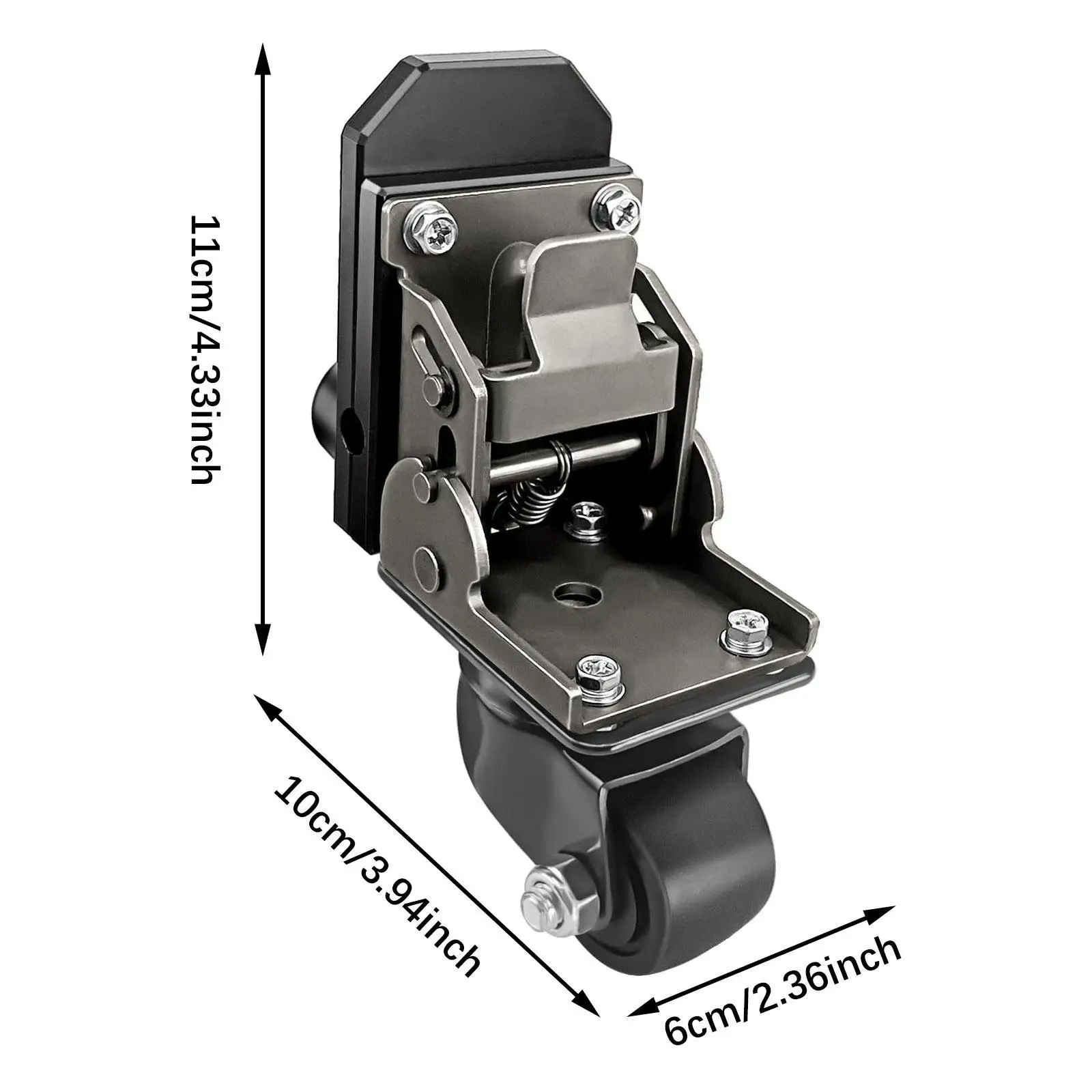 Rolling Toolbox Caster 200lbs Capacity Accessories Black Front Caster Wheels,Caster Wheel Kit Fit for Rolling Tool Box Sturdy