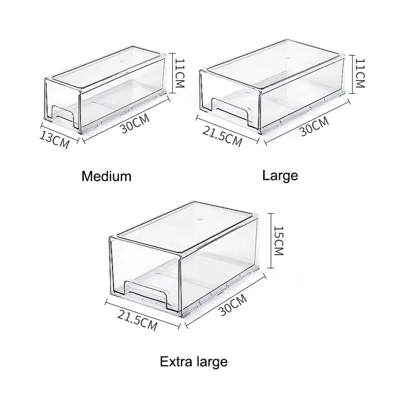 Kitchen Refrigerator Storage Box Drawer-type Fresh-keeping Box Food-grade Eggs and Meat Food Frozen Finishing Storage Box