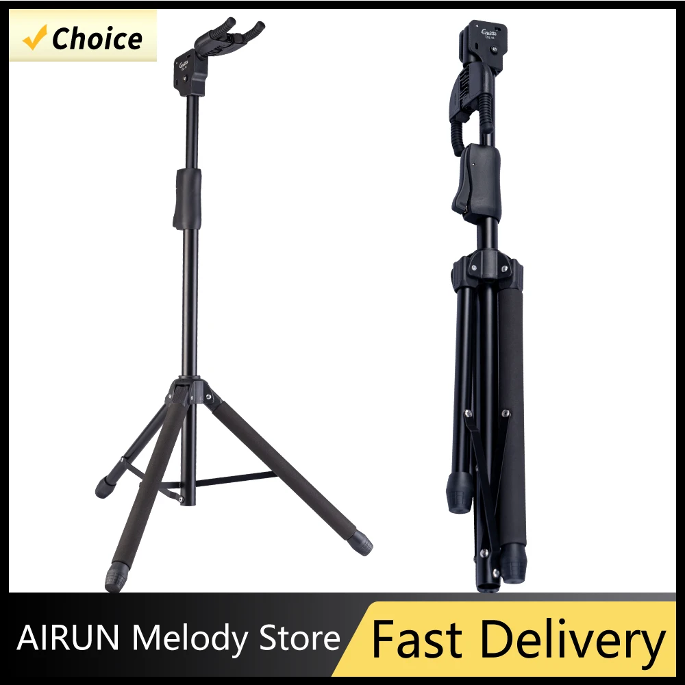 

GUITTO GGS-06, штатив, музыкальная подставка, портативная складная подвесная напольная подставка для гитары, складная подставка для бас-гитары, аксессуар