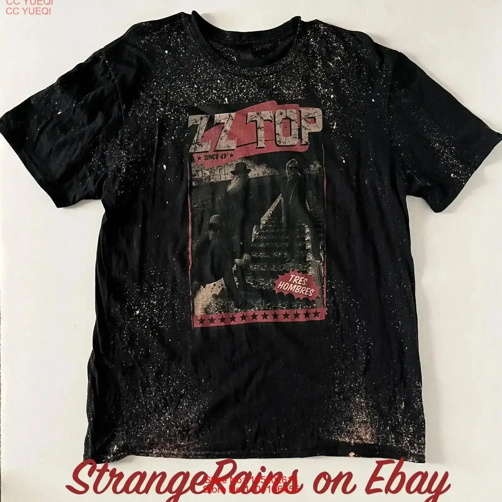 

Топ-футболка DISTRESSED ZZ XL Tres Hombres, винтажная стираная модная мужская удобная дышащая мягкая повседневная стильная футболка унисекс