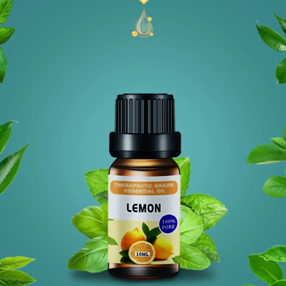 Pure natural essential oil Lemon Mint Rose Tea Tree Lavender Jasmine 6-piece essential oil set 10ml Make house smell better