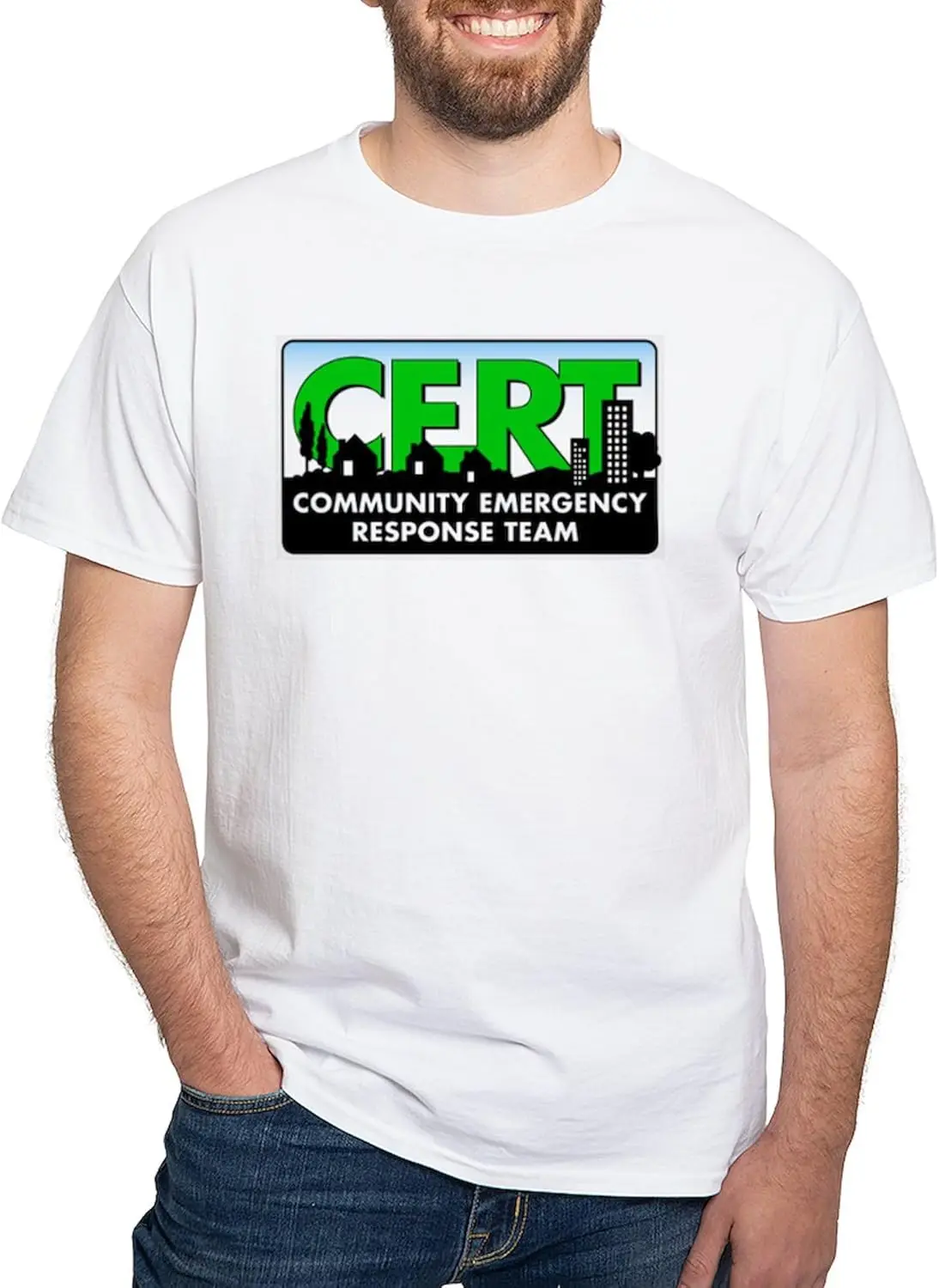 CafePress Final_CERT_Logo T Shirt Men's 100% Cotton, Classic Graphic White T-Shirt