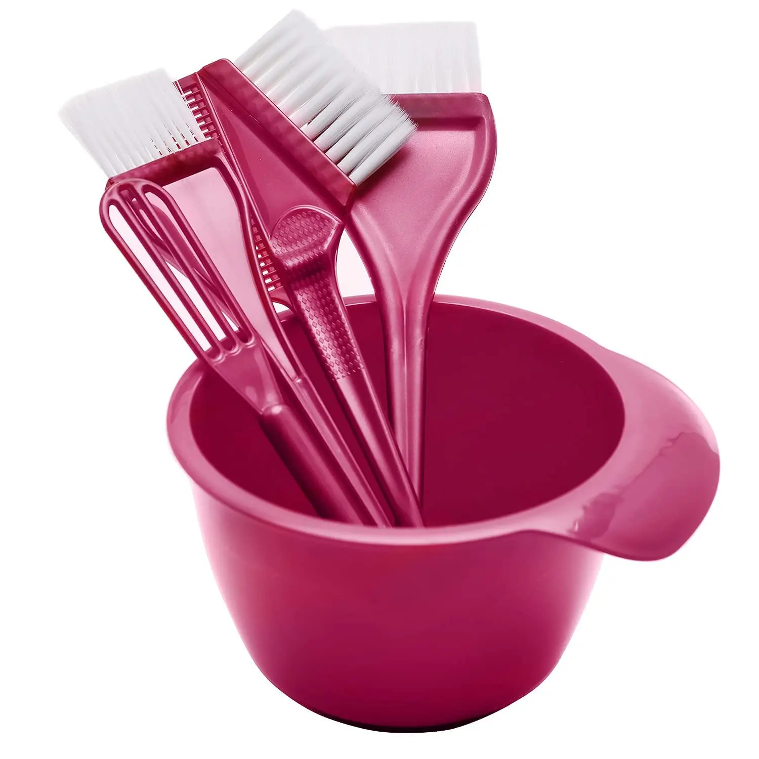 5Pcs Dyeing Bowl Kit  Hair Color Dye Bowl Stirring Comb Brushes Professional Salon Home Use DIY Hair Dye Coloring Tools Supplies