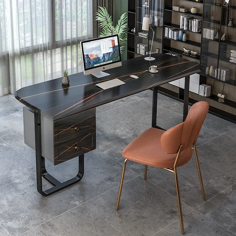 Boss Single Office Desk Luxury Modern Italian Write Executive Office Desk Home Table Escritorio Ordenador Work Furniture