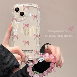 Pink Bow Phone Case For Samsung Galaxy A54 A24 A33 A34 A73 5G A31 A32 A51 A52 A53 A71 A72 A30 A20 A50 A50S A30S soft