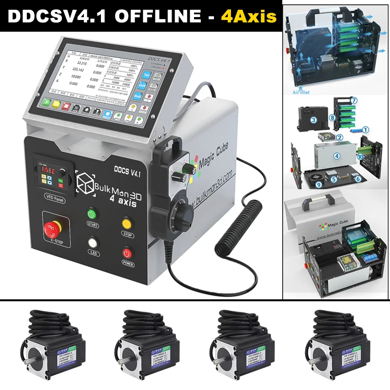 BulkMan3D OXMAN CNC Engraver with 4-Axis DDCSV4.1 Control Box
