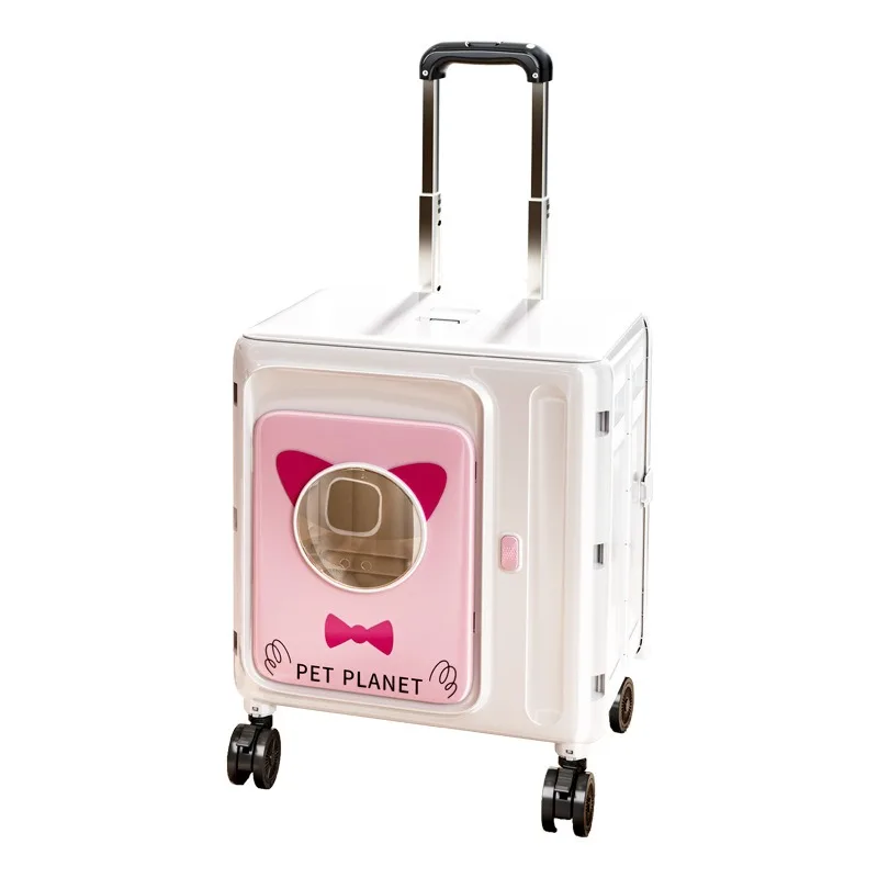 Go out portable foldable pet trolley case cat bag