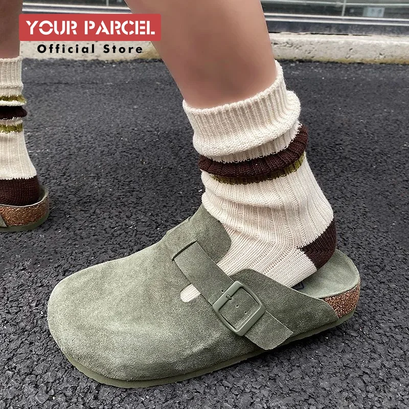 Oryginalna skóra naturalna męskie buty typu Birken letnie buty leniwe buty z grubą podeszwą dwufunkcyjne pantofle damskie sandały Unisex