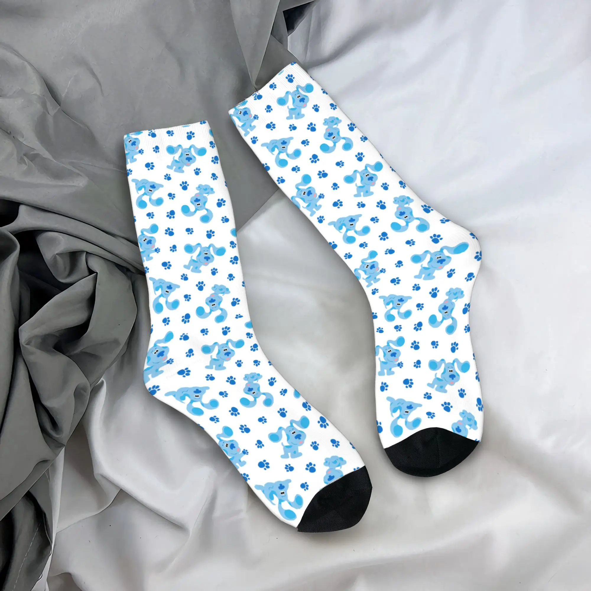 

Blue's Clues Collage Socks Winter Cartoon Stockings Leisure Men Quality Socks Printed Outdoor Sports Non Skid Socks