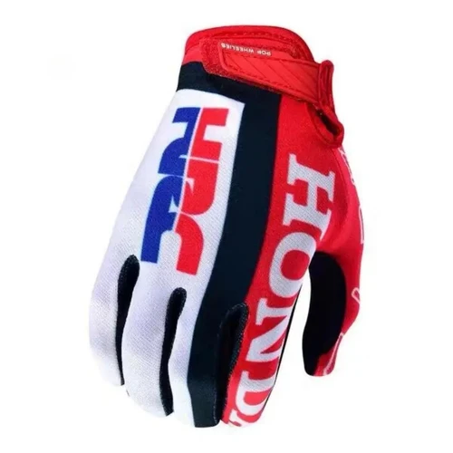 Nuevo para HONDA HRC Motocross MTB MX guantes de malla roja moto de cross montar motocicleta Touring guante transpirable con pantalla táctil