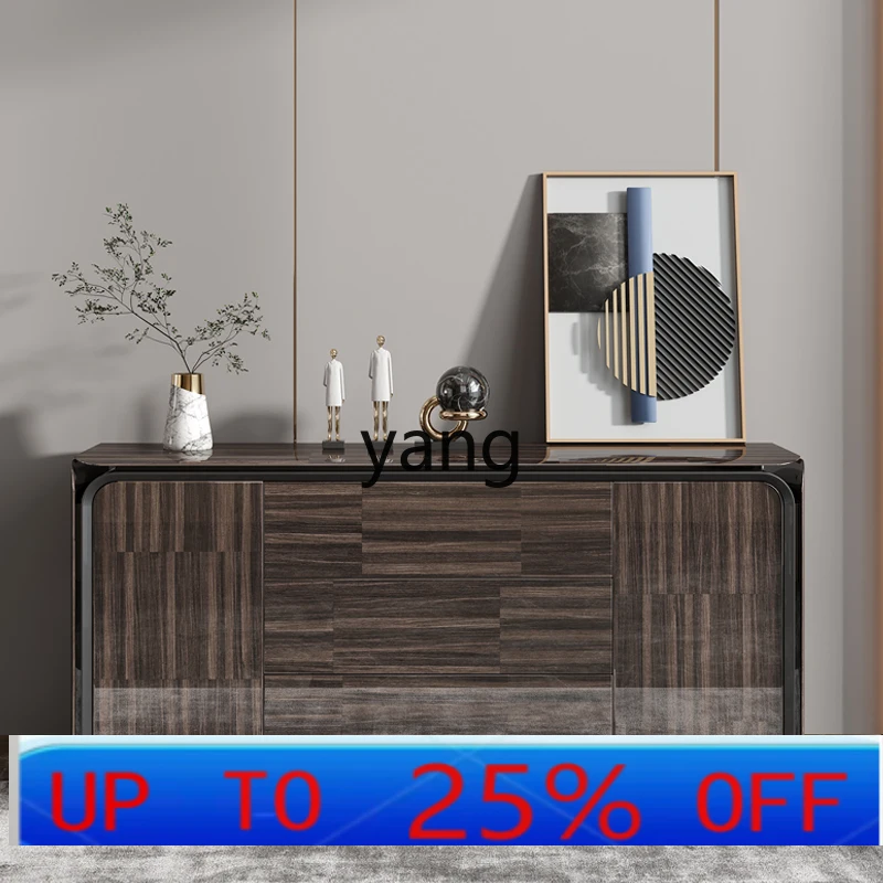 

LH Italian light luxury dining side cabinet simple modern wine cabinet wood grain paint locker