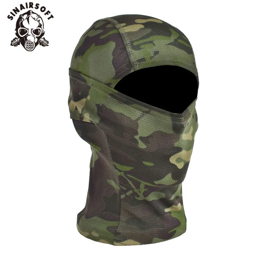 Camouflage Outdoor Riding Mask Outdoor Cycling Cap Motorcycle Sun Protection Single Hole Quick Dry Mesh Mask Neck Gaiter