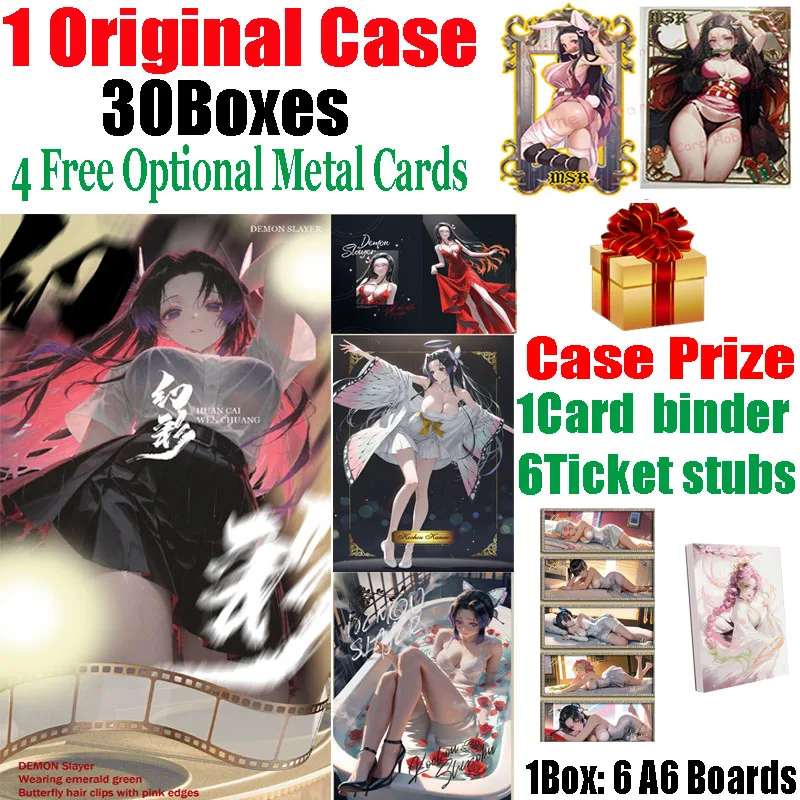 

New HaunCaiWenChuang Demon Slayer Craft Colored Paper Anime Nezuko Shinobu Mitsuri Quality Diamond Ticket Stubs Collection Cards