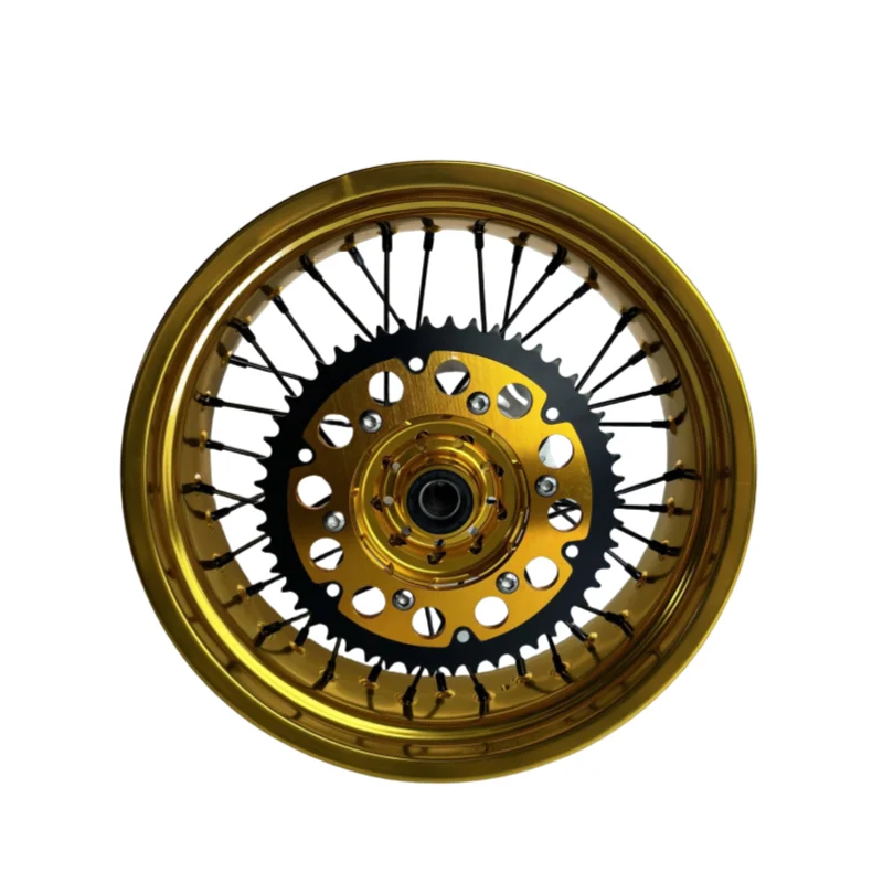 High Quality OEM CNC 16/17 Inch Aluminum Alloy GLM Rims Motorcycle 36H Spoke Wheel Set for Supermoto