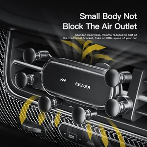 حامل هاتف السيارة Essager Gravity ، حامل مشبك تنفيس الهواء ، حامل الهاتف المحمول على حامل GPS للسيارة لأجهزة iPhone 14 و 13 و 12 Pro و Xiaomi أفضل 10 مبيعات غطاء محرك Amarok - No7