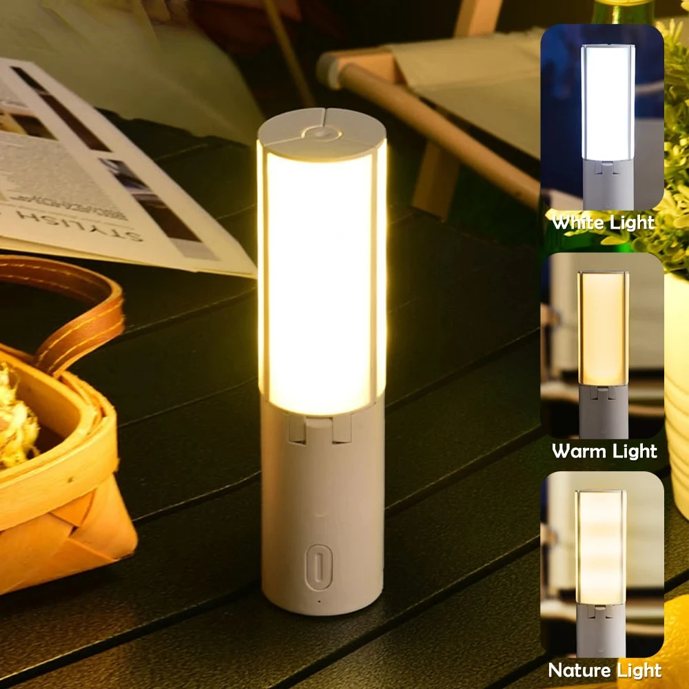 

Outdoor Foldable Camping Lights Rechargeable Portable Flashlight 3 Modes LED Tent Lights Torch Emergency Hanging Lamp Hiking