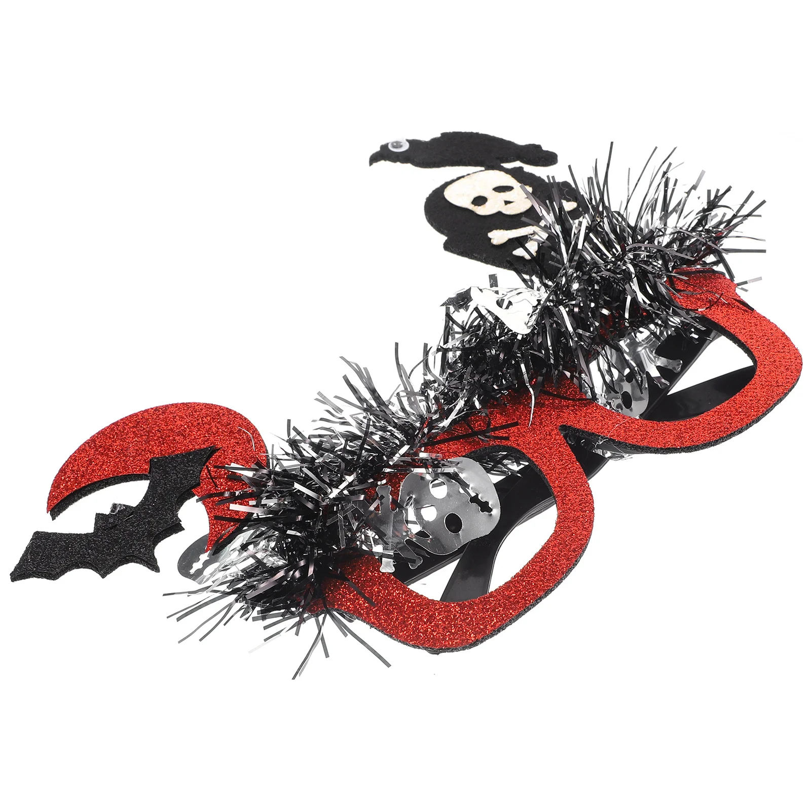 Halloween Glasses Frame Skull Design Felt Cloth Plastic Halloween Party Photo Booth Prop Funny Eyeglasses Photo Booth Props