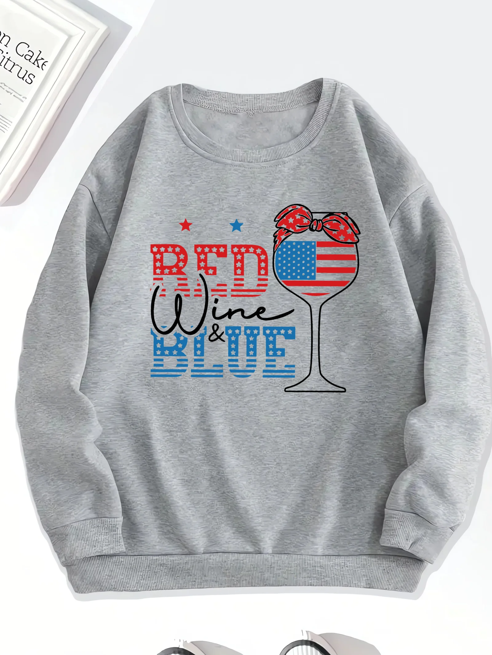 

Fashionable and trendy, women's round neck printed hoodie, women's autumn and winter casual clothing, loose and comfortable
