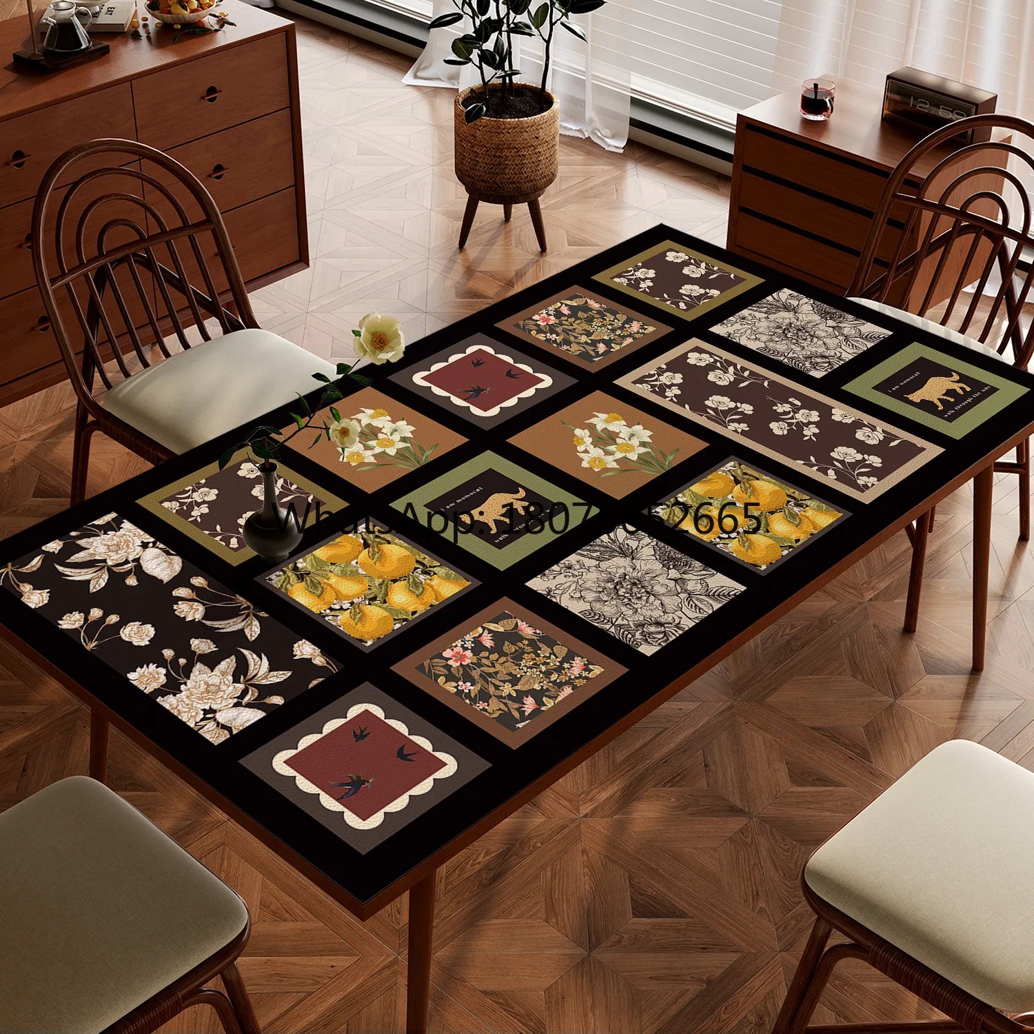 European-style waterproof and oil-proof tablecloth - luxury, high-end coffee table protector (no washing required)