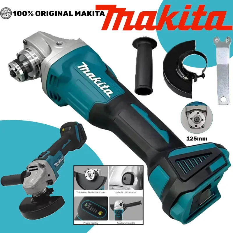 

Угловая шлифовальная машина Makita DGA404, высокомощная, аккумуляторная, для резки, 125/100 мм, бесщеточная, литиевая, электрическая полировальная машина