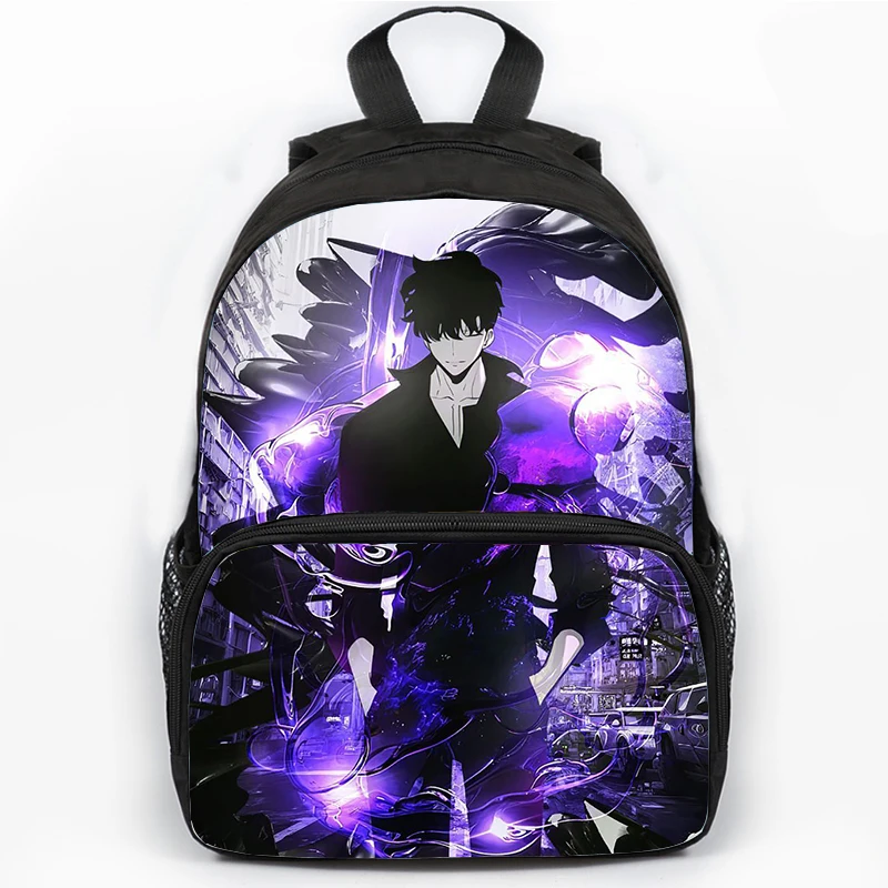 Large Capacity Solo Leveling Anime Backpacks Primary Student School Bags Outdoor Hiking Backpack Waterproof Bookbag for Boys