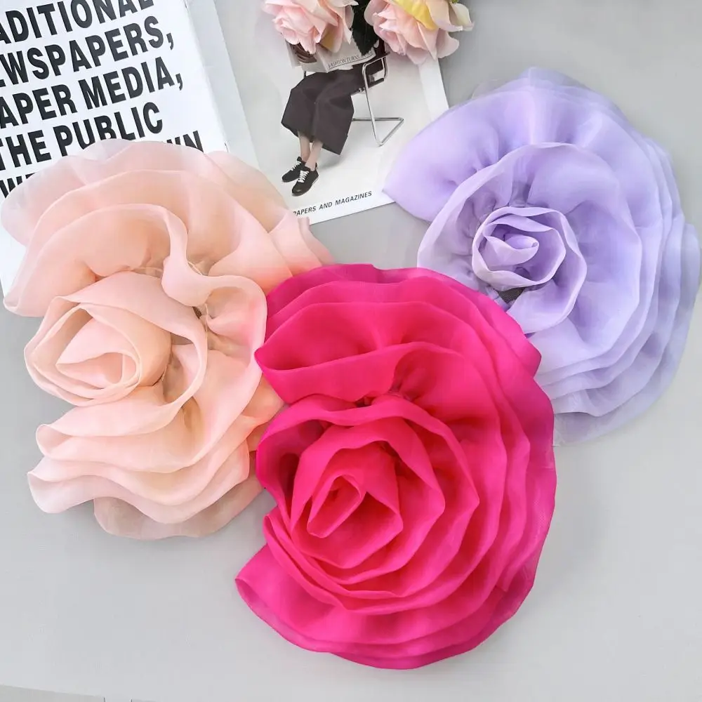

Handmade Flower Patch Sewing Applique Accessories Clothing Dress Neck Decoration DIY Clothing Corsage Irregular Organza