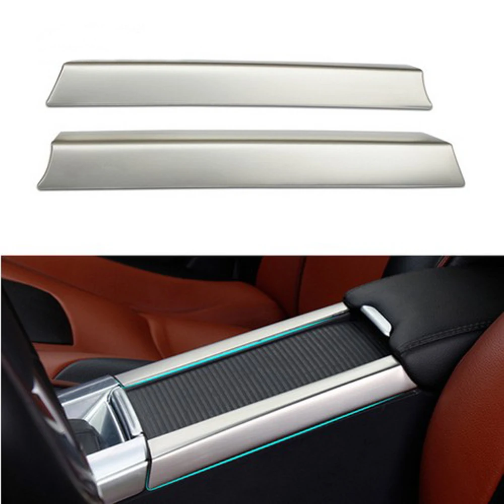 

2Pcs/Set For Volvo XC60 S60 S60L V60 Stainless steel interior cup holder armrest box decoration Accessories , Car-Styling