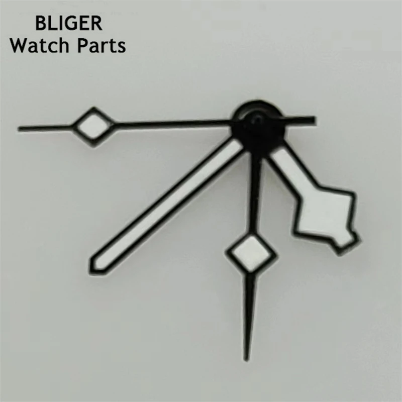 بليجر الملونة بتوقيت جرينتش الأيدي مؤشرات تناسب حركة NH34 ، الأخضر ساعة ذهبية مضيئة ، جديد ، 4 قطعة ، 2023