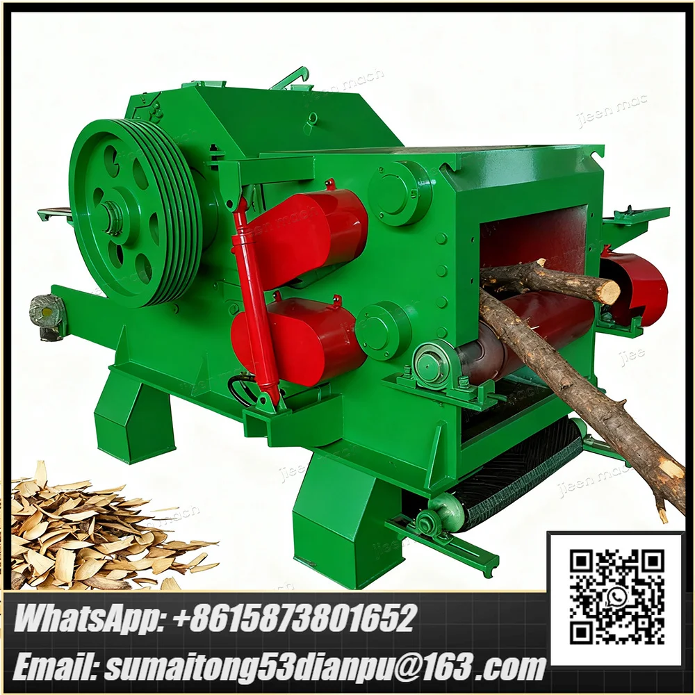 Farm Tractor Wood Chipper Shredder Machine Waste Wood Sawdust Making Machine Forestry Log Branch Crusher