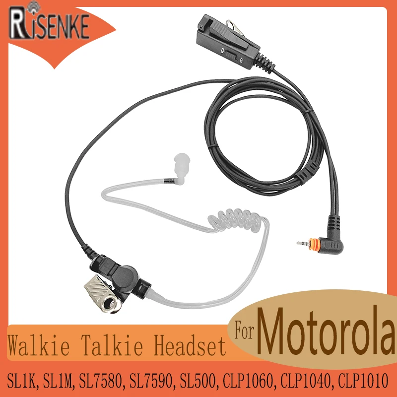 

RISENEK Walkie Talkie Headset for Motorola SL1K,SL1M,SL7580,SL7590,SL500,CLP1060,CLP1040,CLP1010,SL4010,SL8550,SL8050,SL8550e