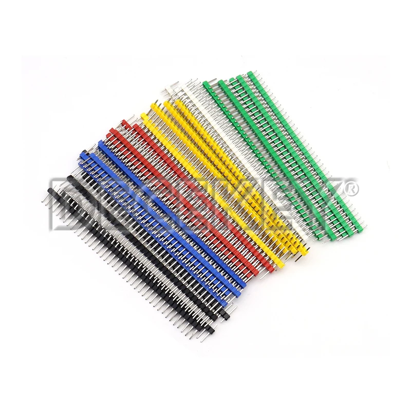 30PCS 40 Pin Breakable Pin Header 2.54mm Single Row Male Header Connector Kit PCB Pin Strip For Arduino