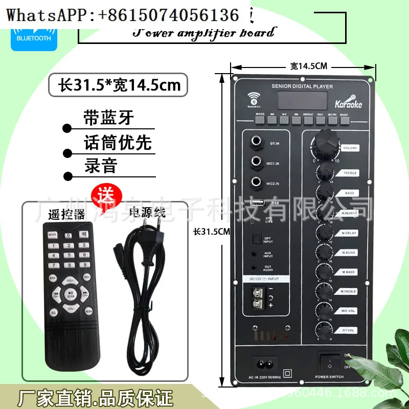 

Bluetooth amplifier board 12V battery 220V charging high-power motherboard modification assembly audio accessories